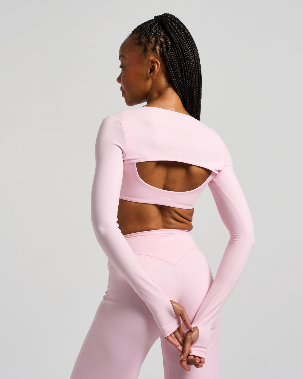 SKNCLOUD™ Long Sleeve Shrug with White Logo