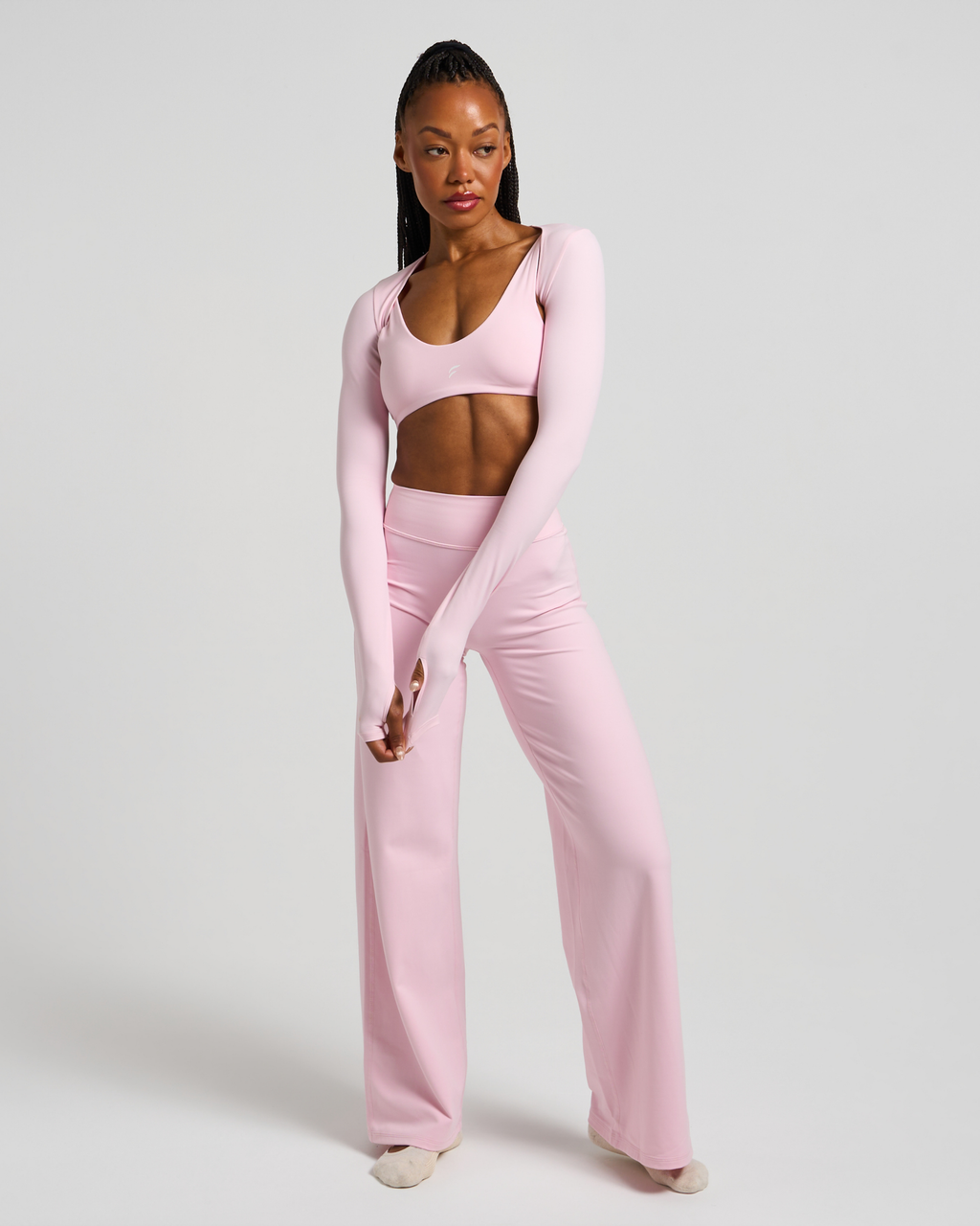 SKNCLOUD™ Long Sleeve Shrug with White Logo